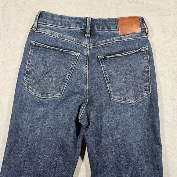 Wrangler Bespoke Bootcut Jeans 27x32.5 High Rise Lacey Jean Comfort Denim Dark - Picture 9 of 14